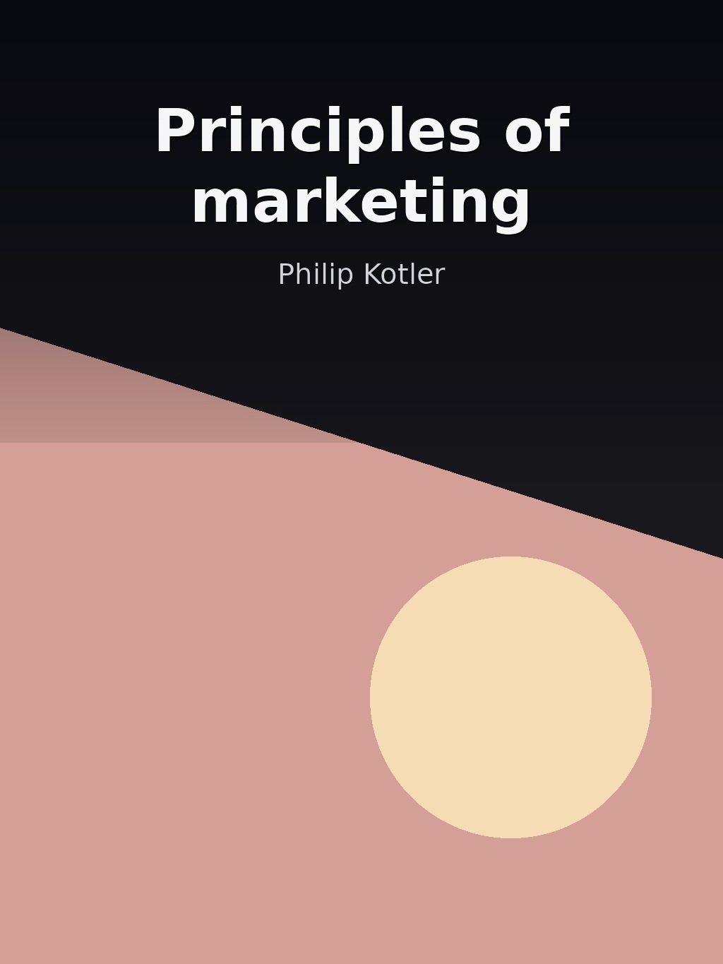 Principles of marketing by Philip Kotler book cover