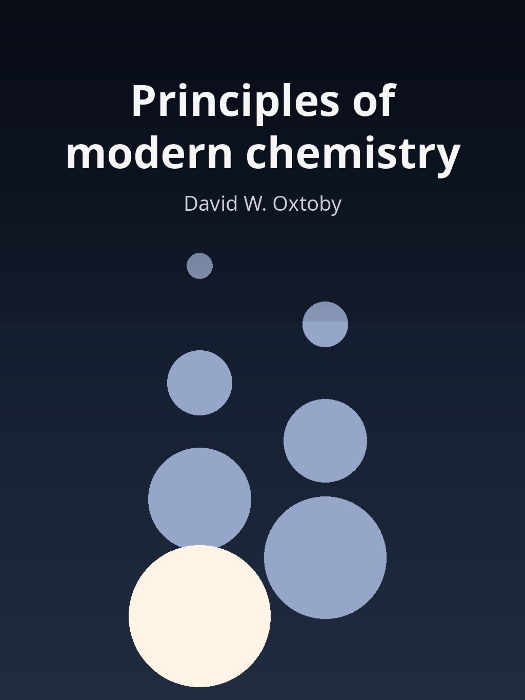 Principles of modern chemistry by David W. Oxtoby book cover