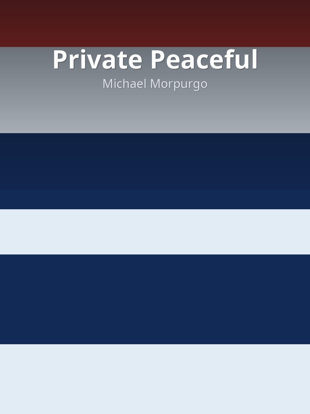 Private Peaceful by Michael Morpurgo book cover
