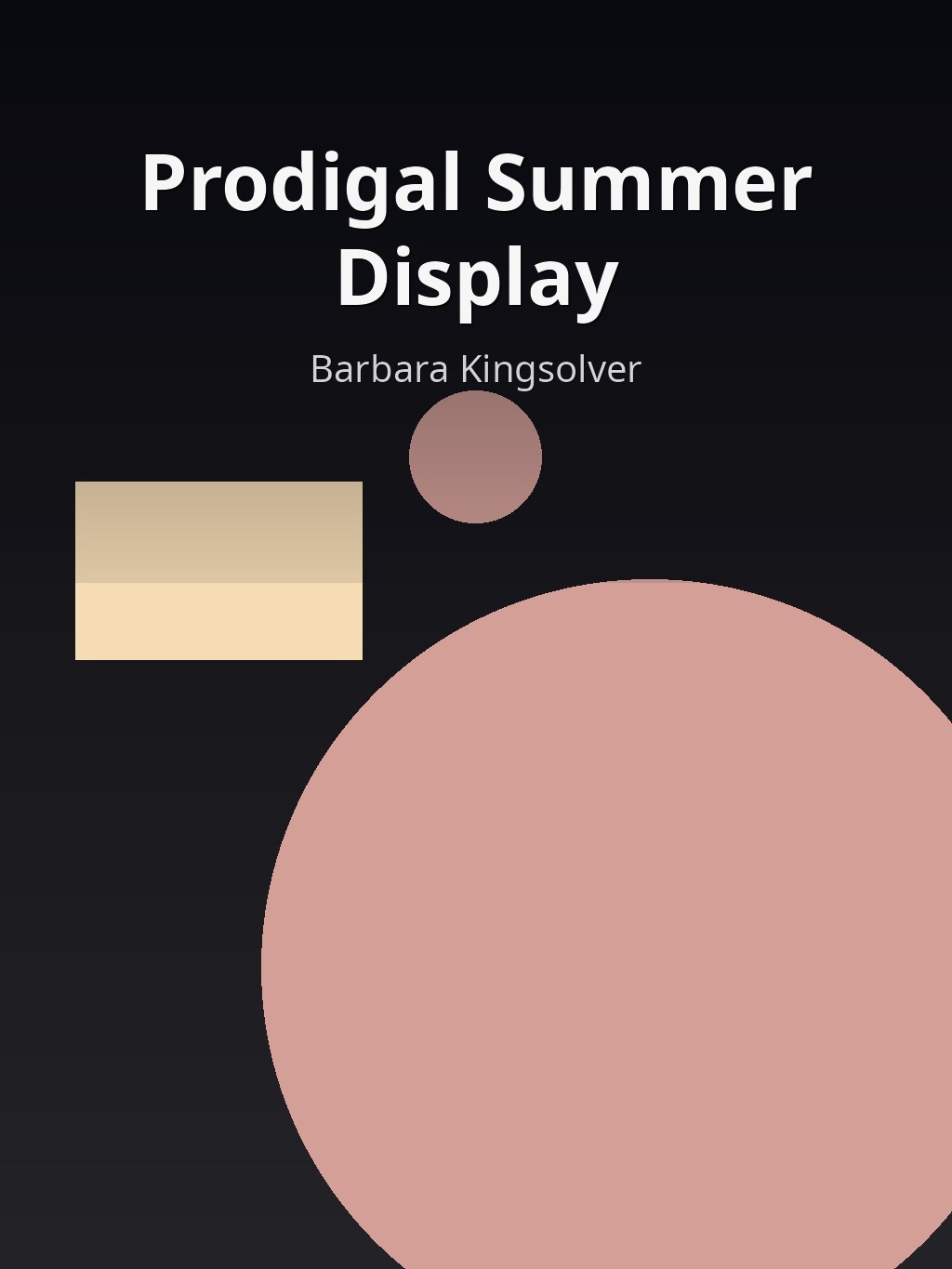 Prodigal Summer Display by Barbara Kingsolver book cover