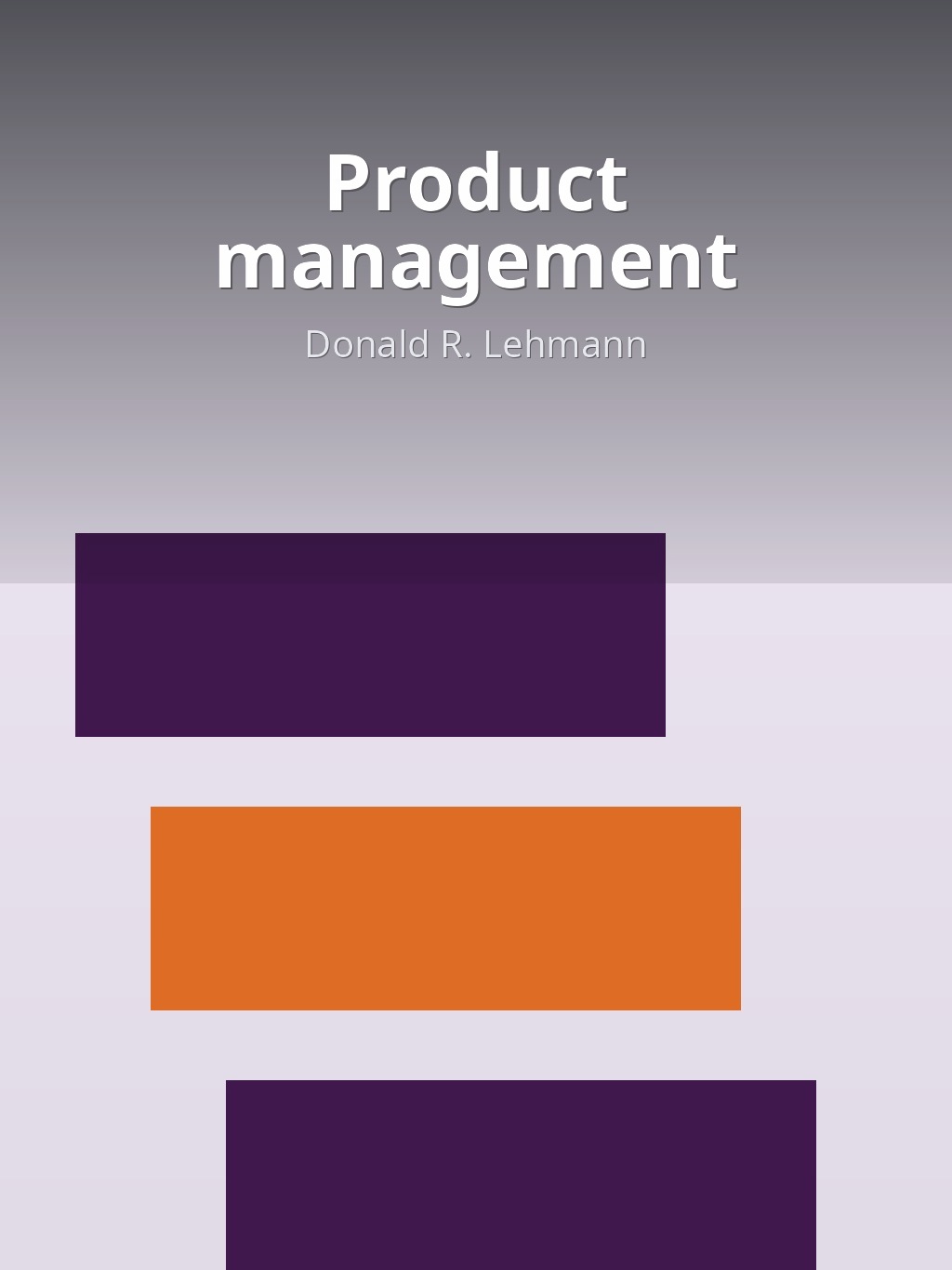 Product management by Donald R. Lehmann book cover