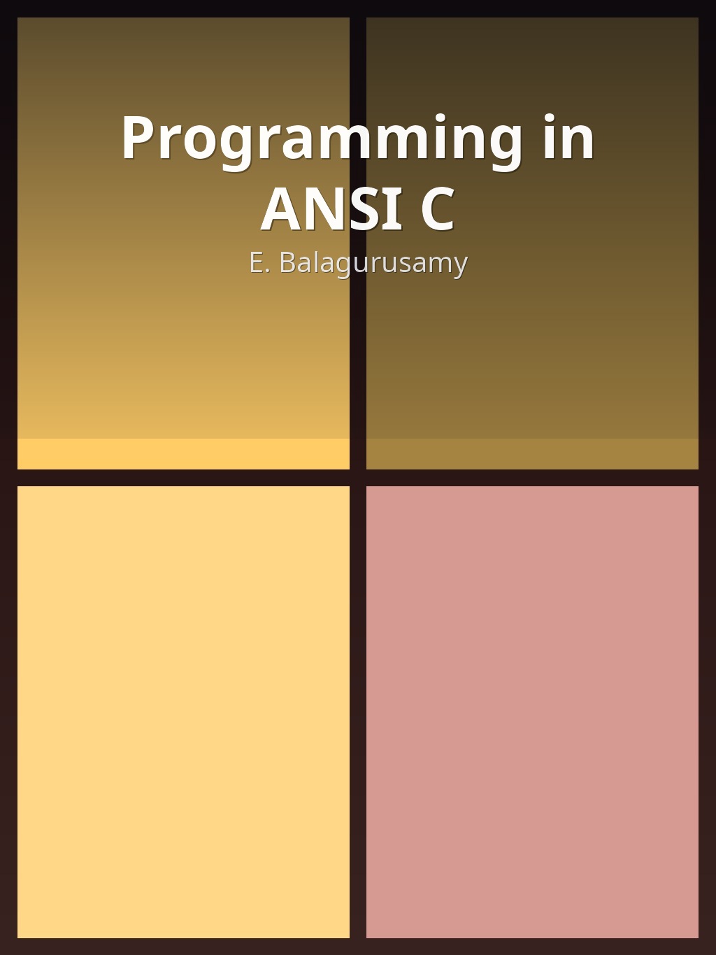 Programming in ANSI C by E. Balagurusamy book cover
