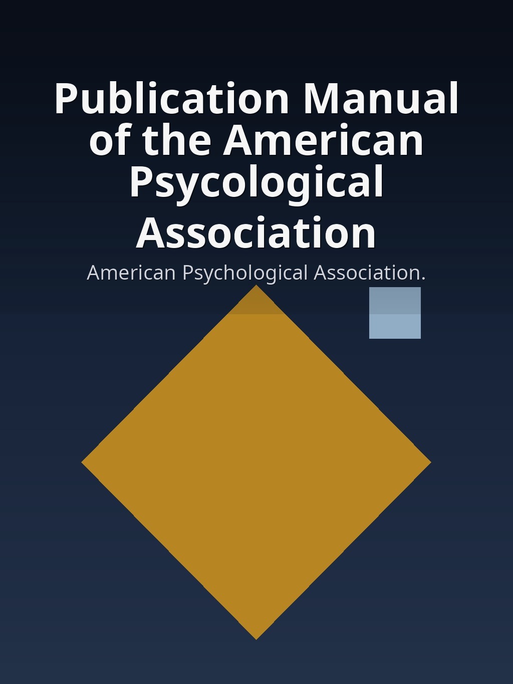 Publication Manual of the American Psycological Association by American Psychological Association. book cover