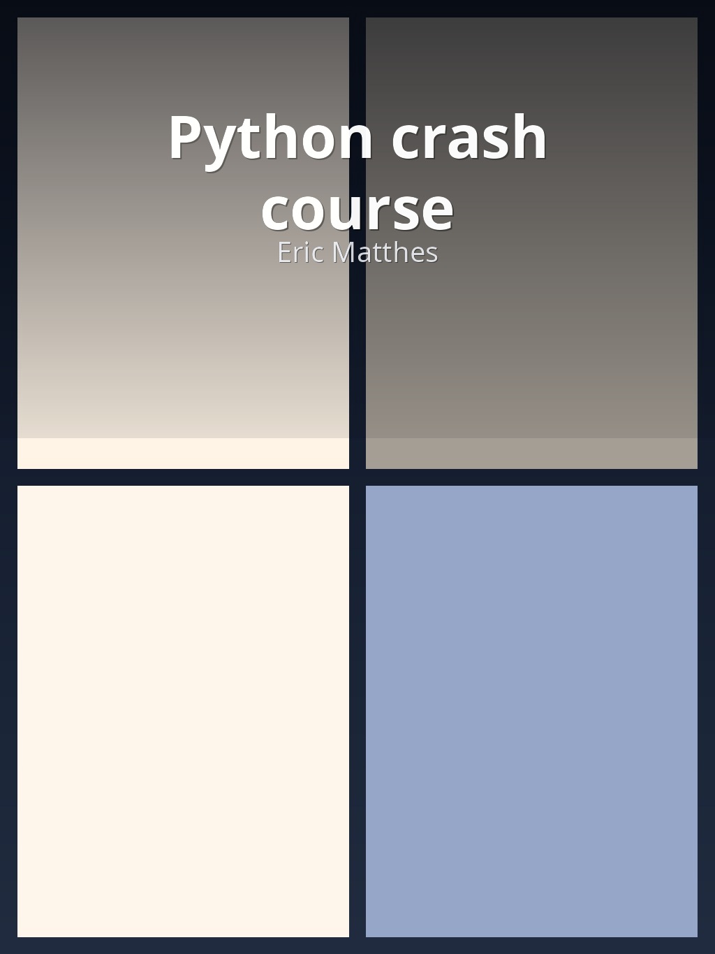 Python crash course by Eric Matthes book cover