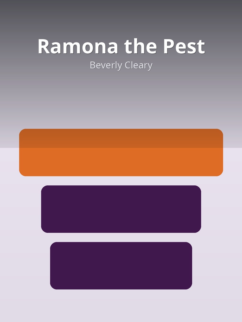 Ramona the Pest by Beverly Cleary book cover