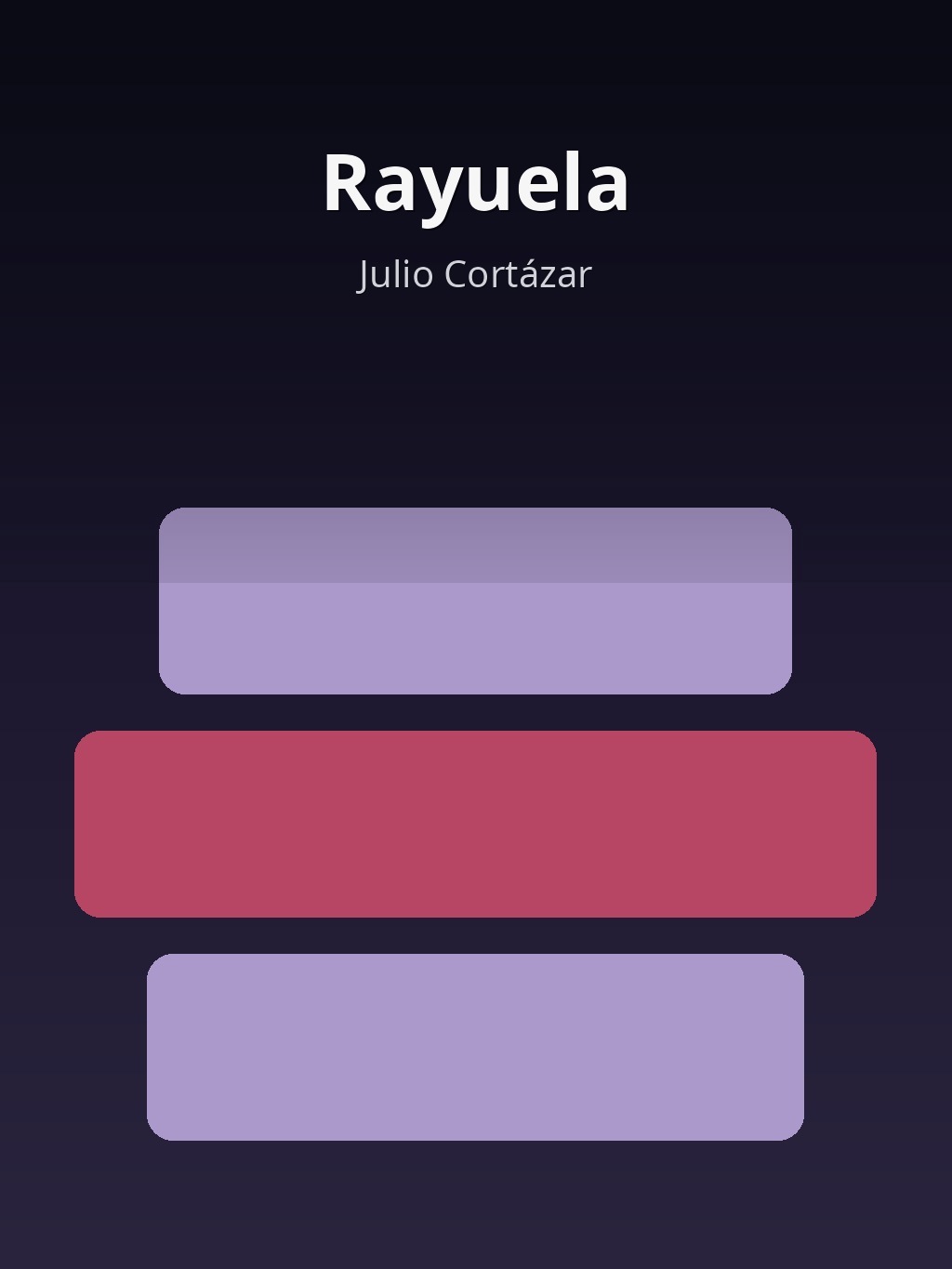 Rayuela by Julio Cortázar book cover