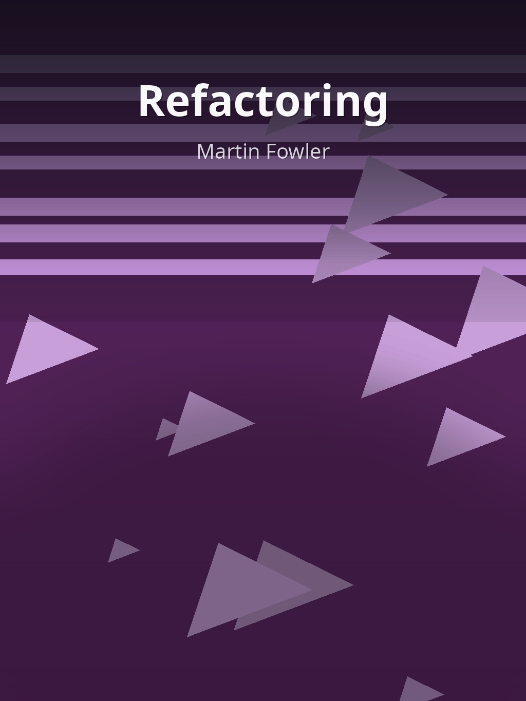 Refactoring by Martin Fowler book cover