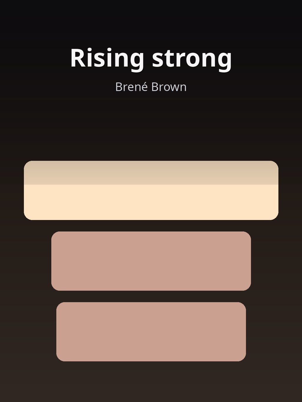 Rising strong by Brené Brown book cover