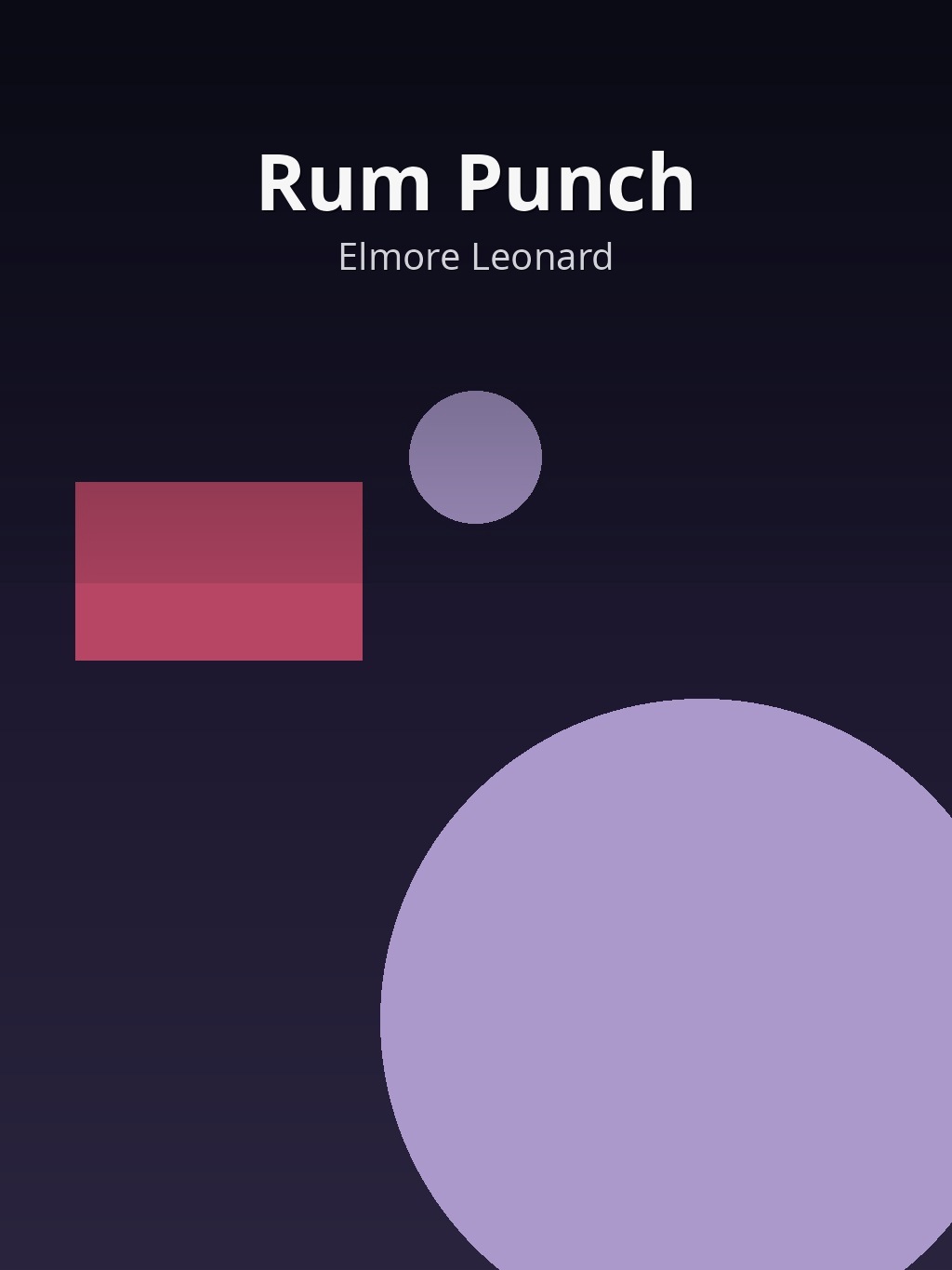 Rum Punch by Elmore Leonard book cover