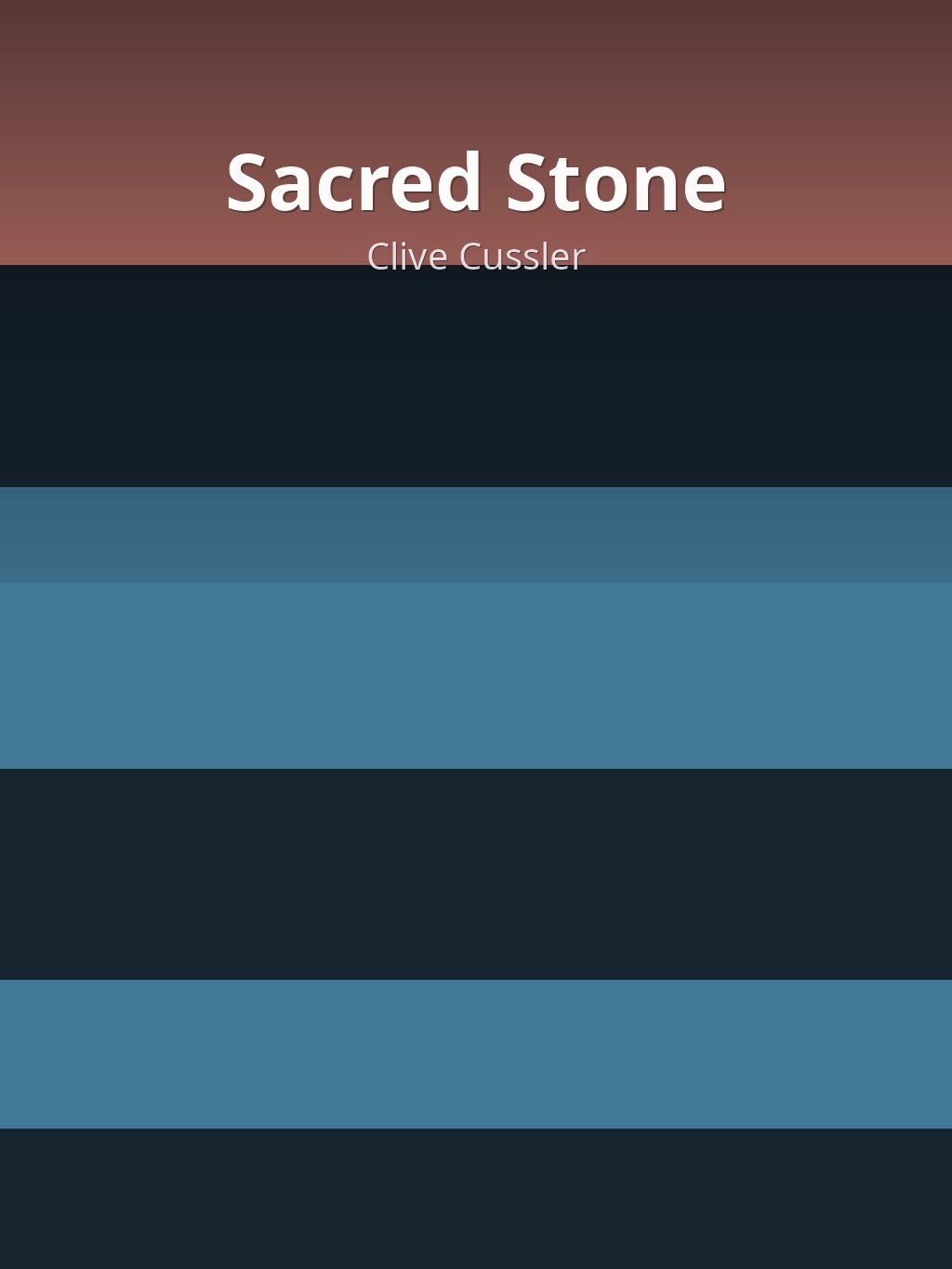 Sacred Stone by Clive Cussler book cover