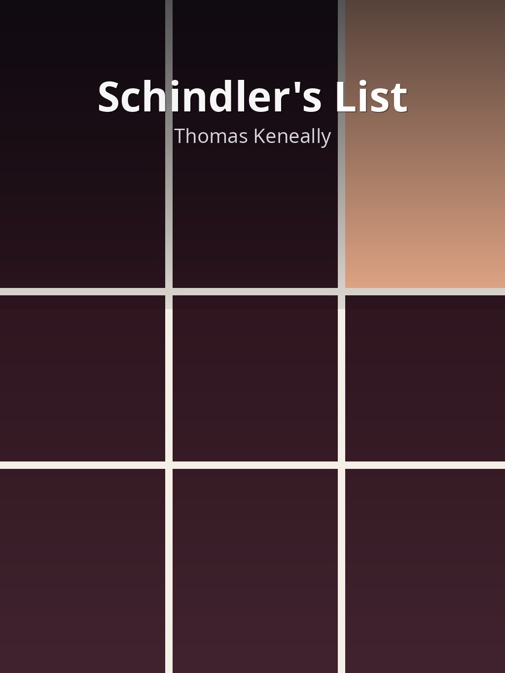 Schindler's List by Thomas Keneally book cover