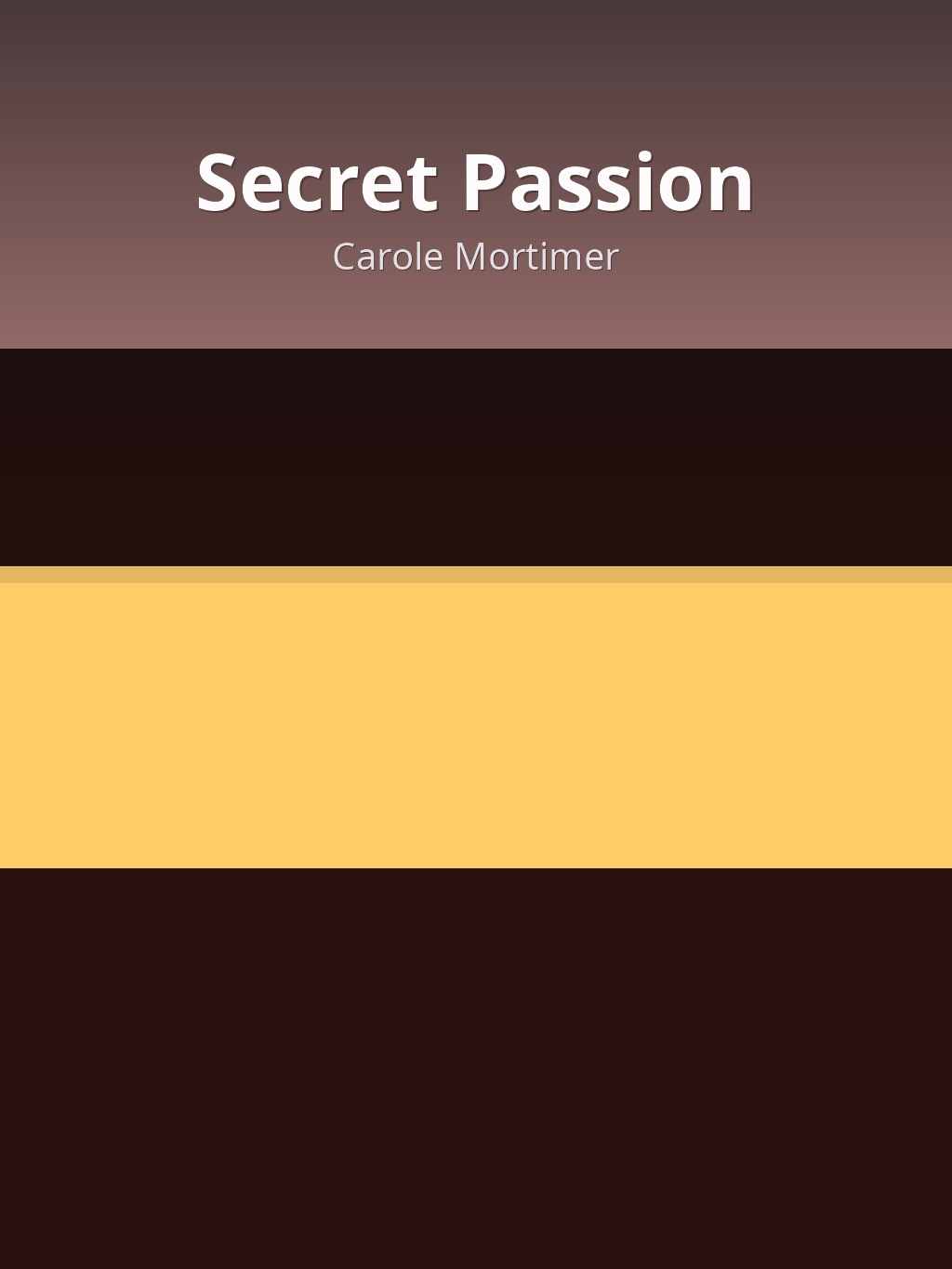 Secret Passion by Carole Mortimer book cover