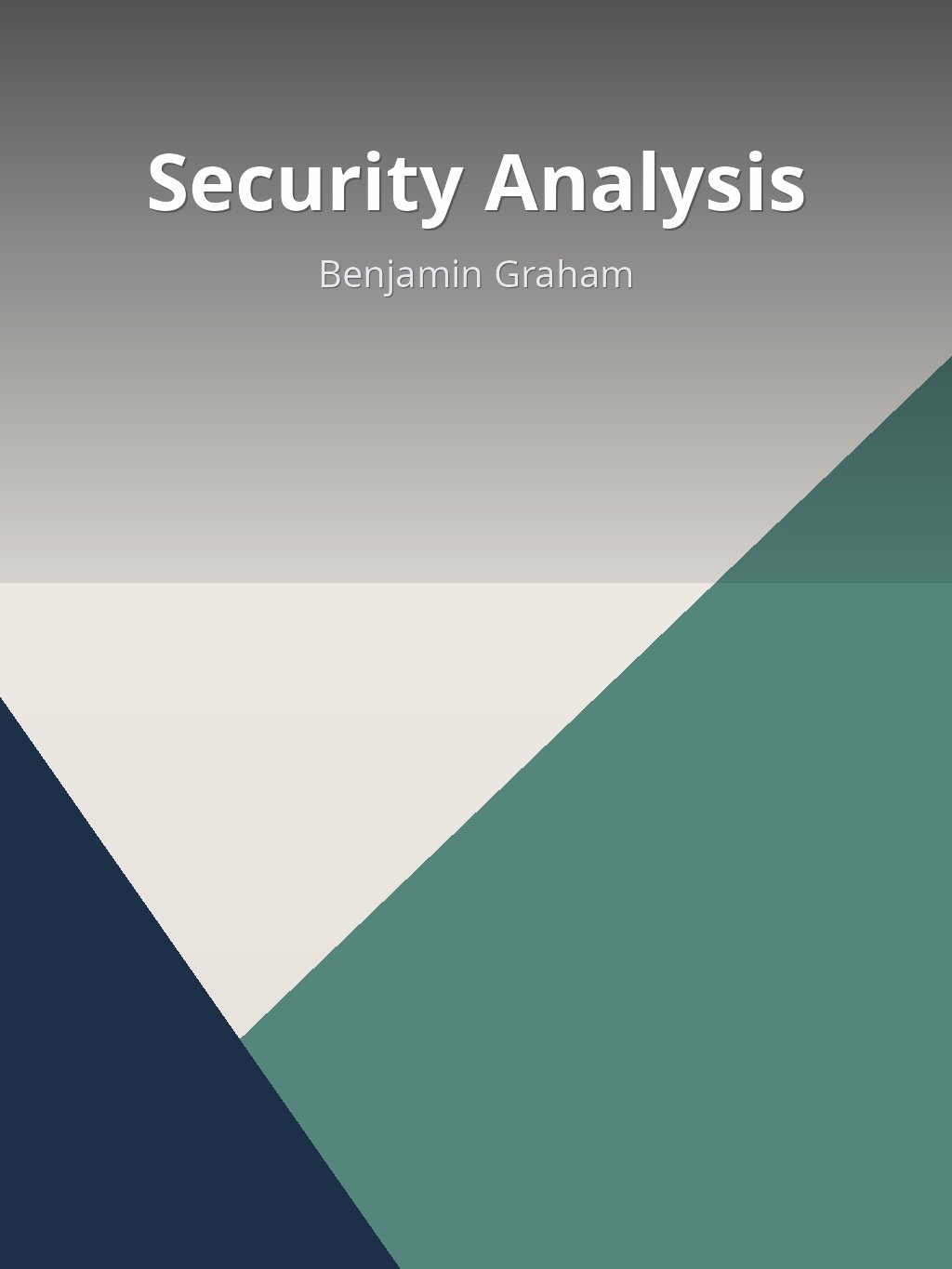 Security Analysis by Benjamin Graham book cover