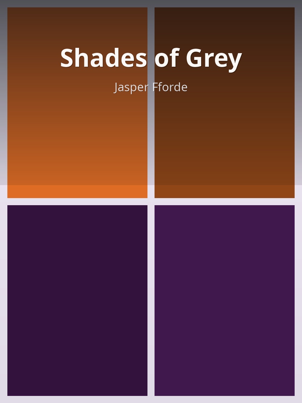 Shades of Grey by Jasper Fforde book cover