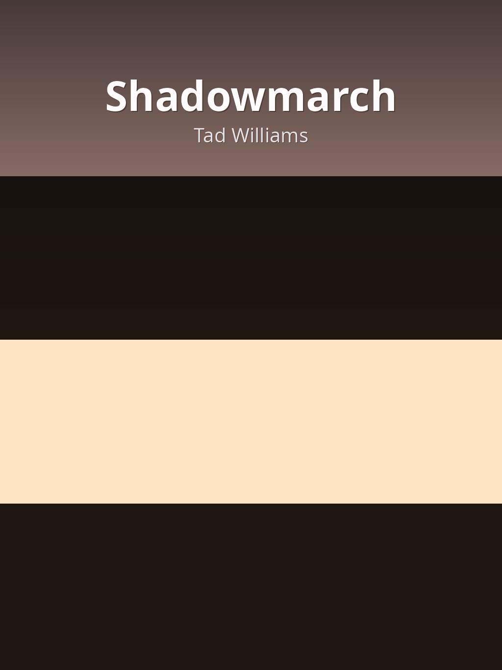 Shadowmarch by Tad Williams book cover