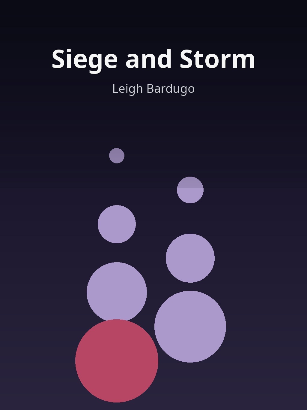 Siege and Storm by Leigh Bardugo book cover