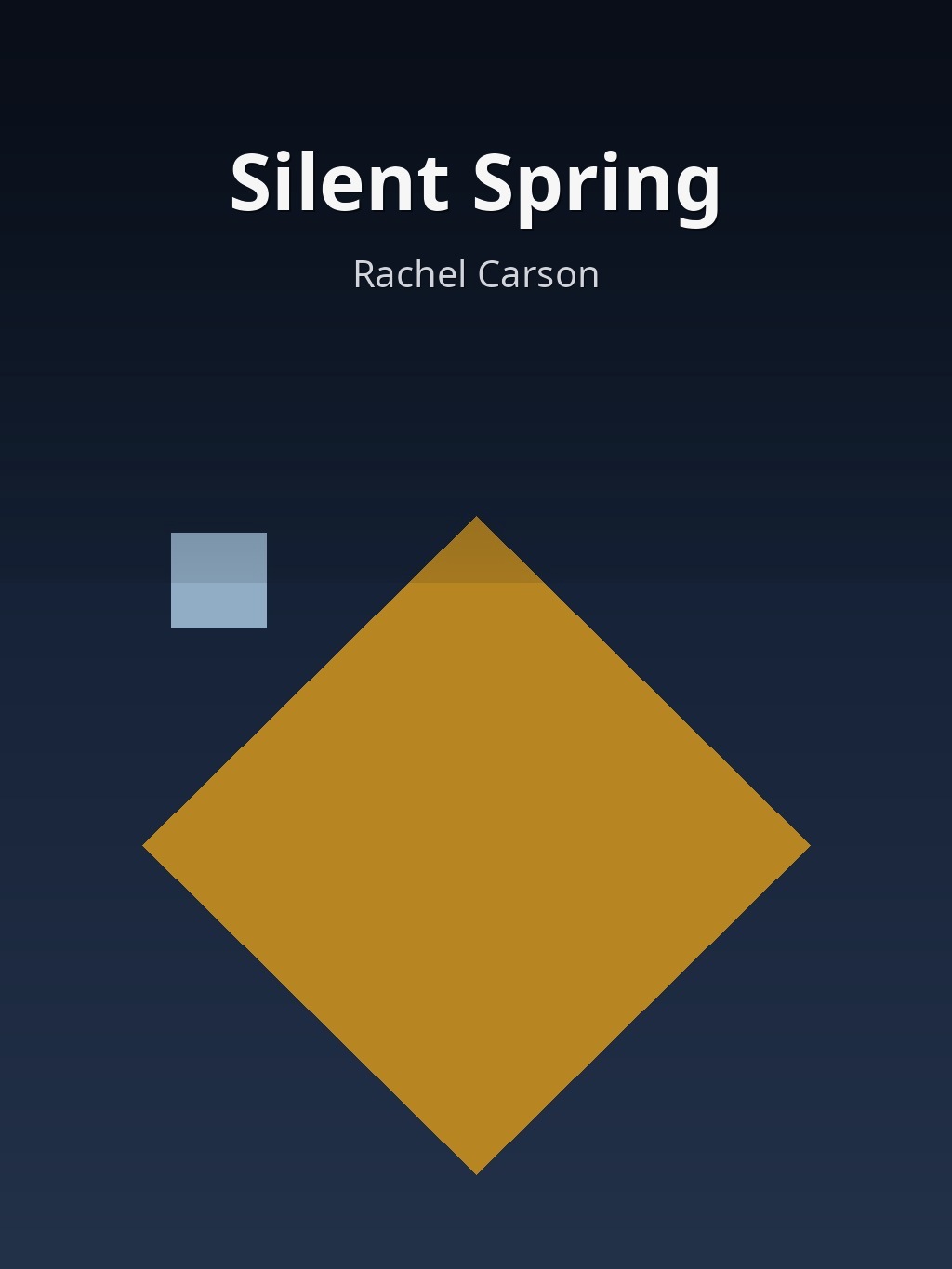 Silent Spring by Rachel Carson book cover