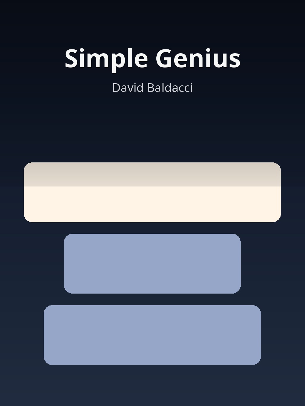 Simple Genius by David Baldacci book cover