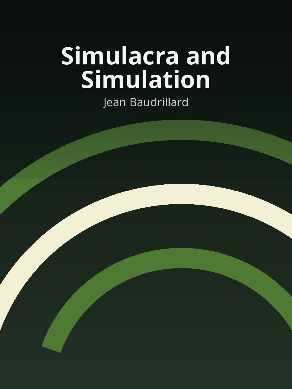 Simulacra and Simulation by Jean Baudrillard book cover