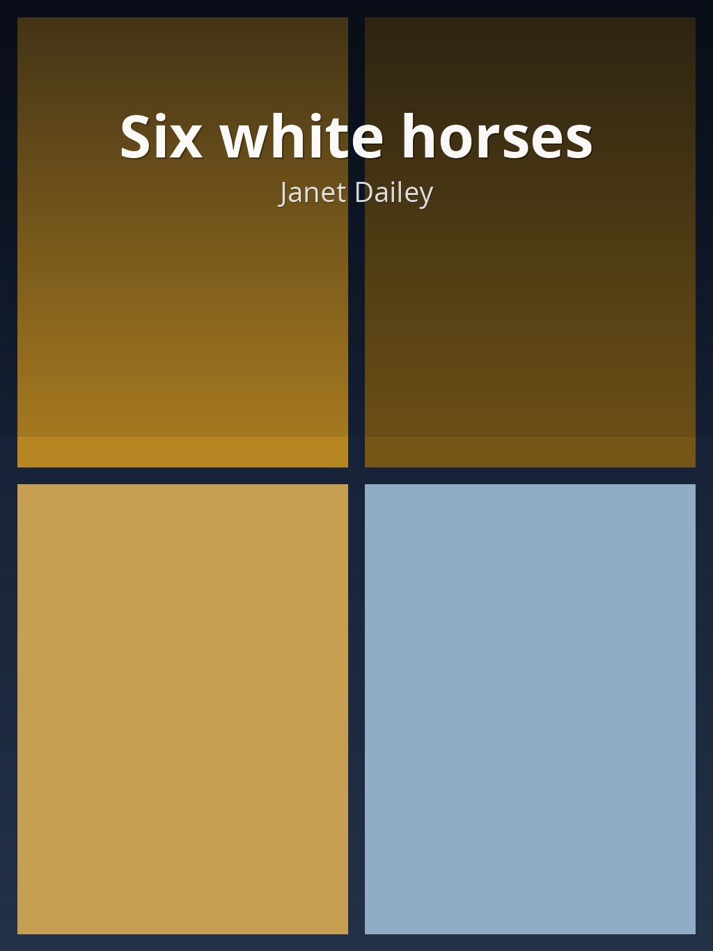 Six white horses by Janet Dailey book cover