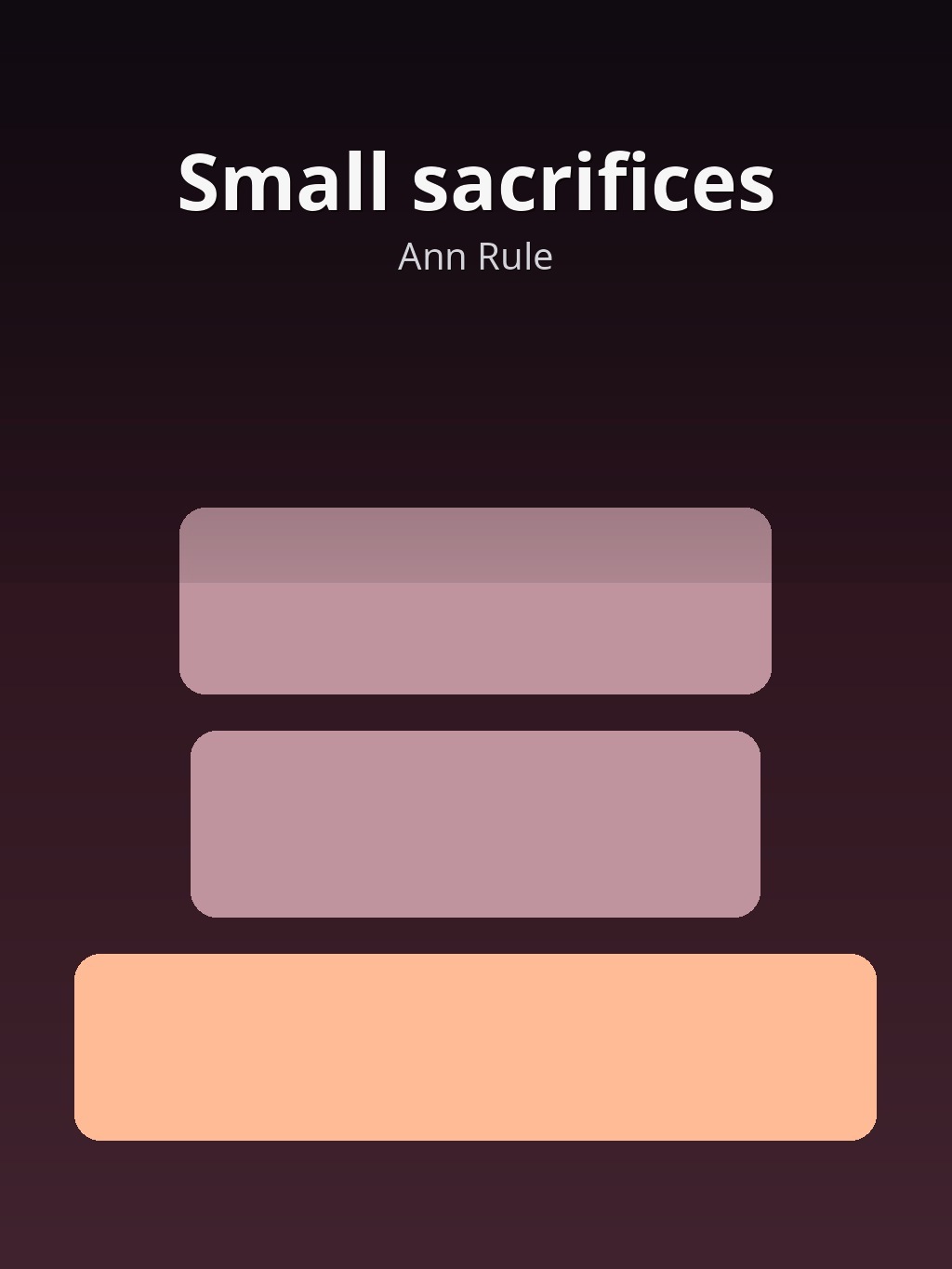 Small sacrifices by Ann Rule book cover