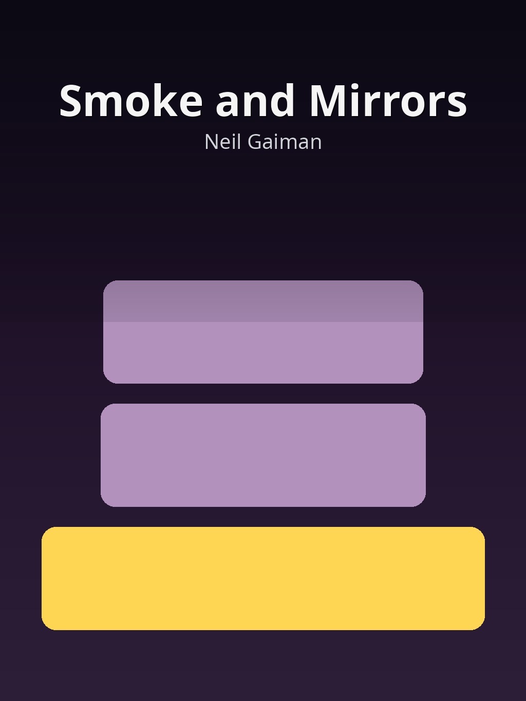 Smoke and Mirrors by Neil Gaiman book cover