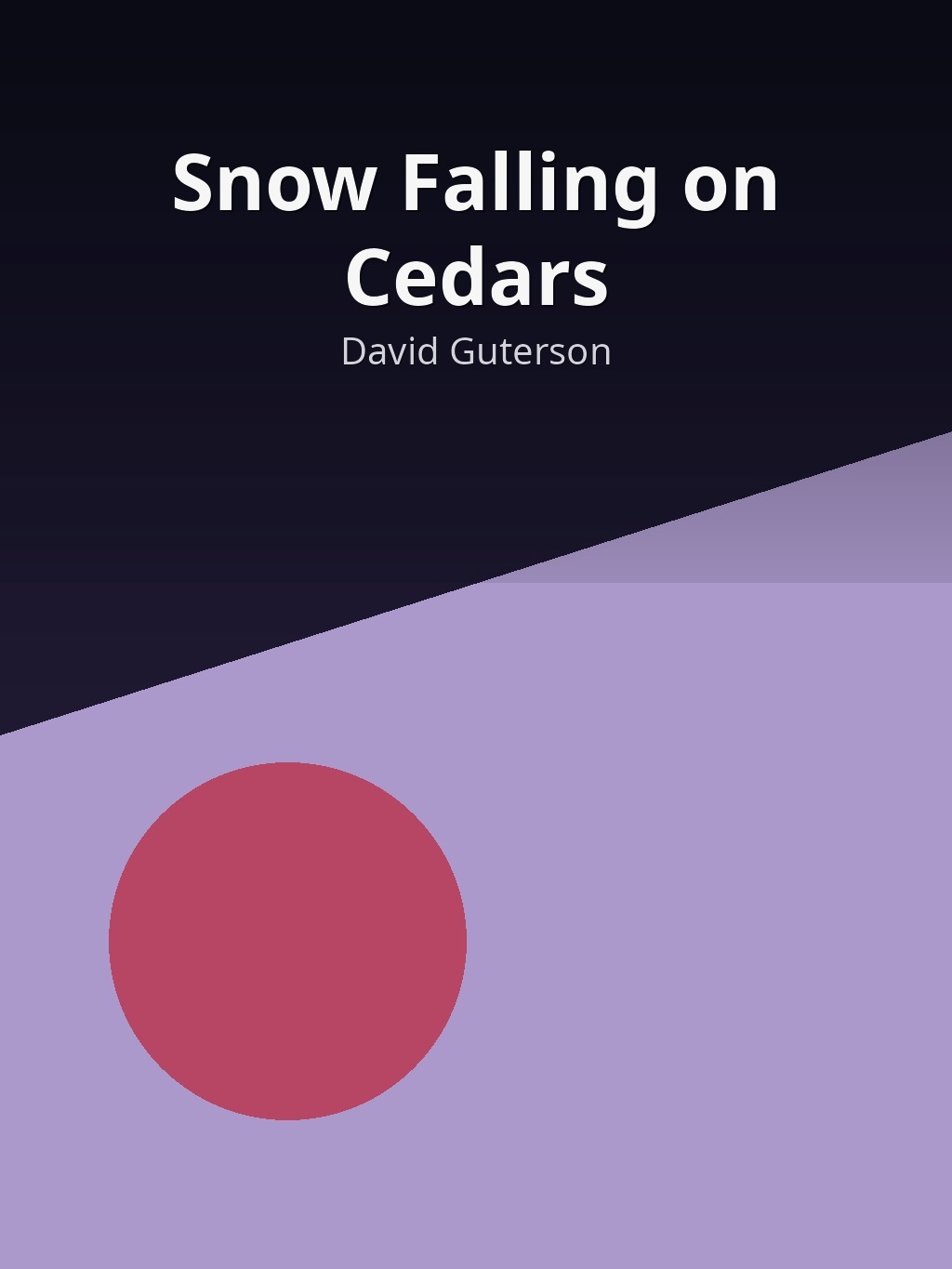 Snow Falling on Cedars by David Guterson book cover
