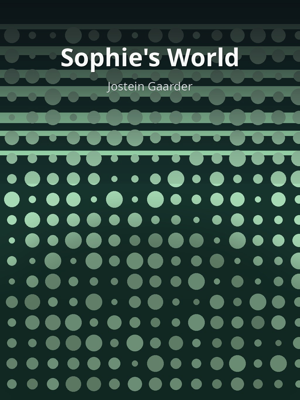Sophie's World by Jostein Gaarder book cover