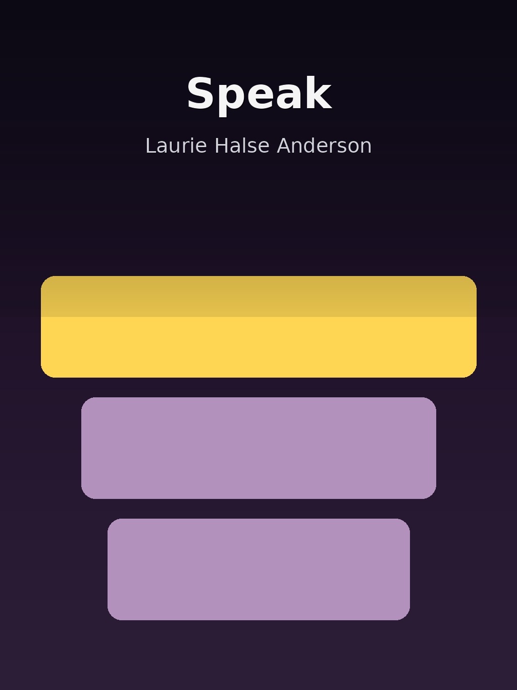 Speak by Laurie Halse Anderson book cover