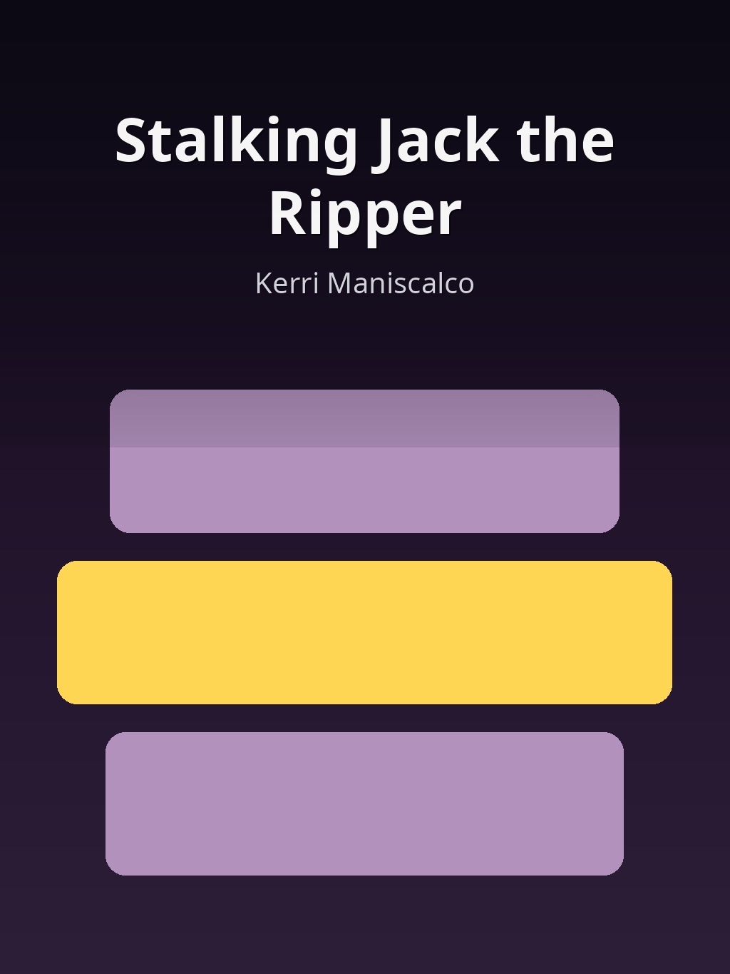 Stalking Jack the Ripper by Kerri Maniscalco book cover