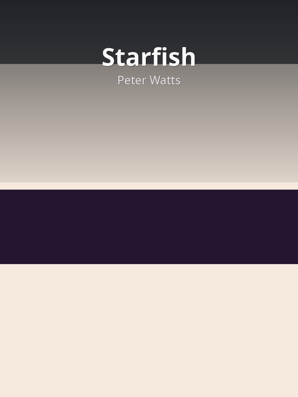 Starfish by Peter Watts book cover