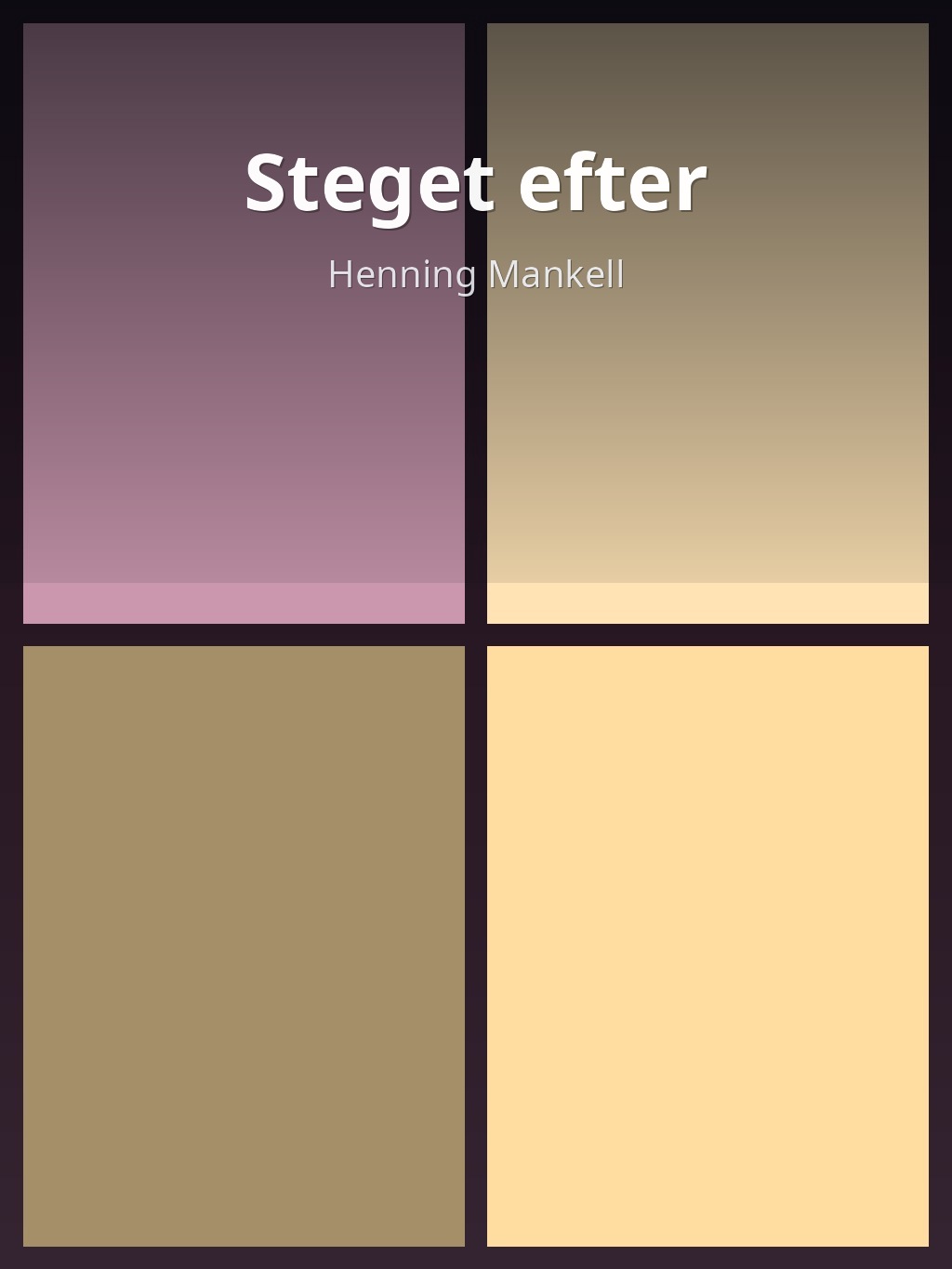 Steget efter by Henning Mankell book cover