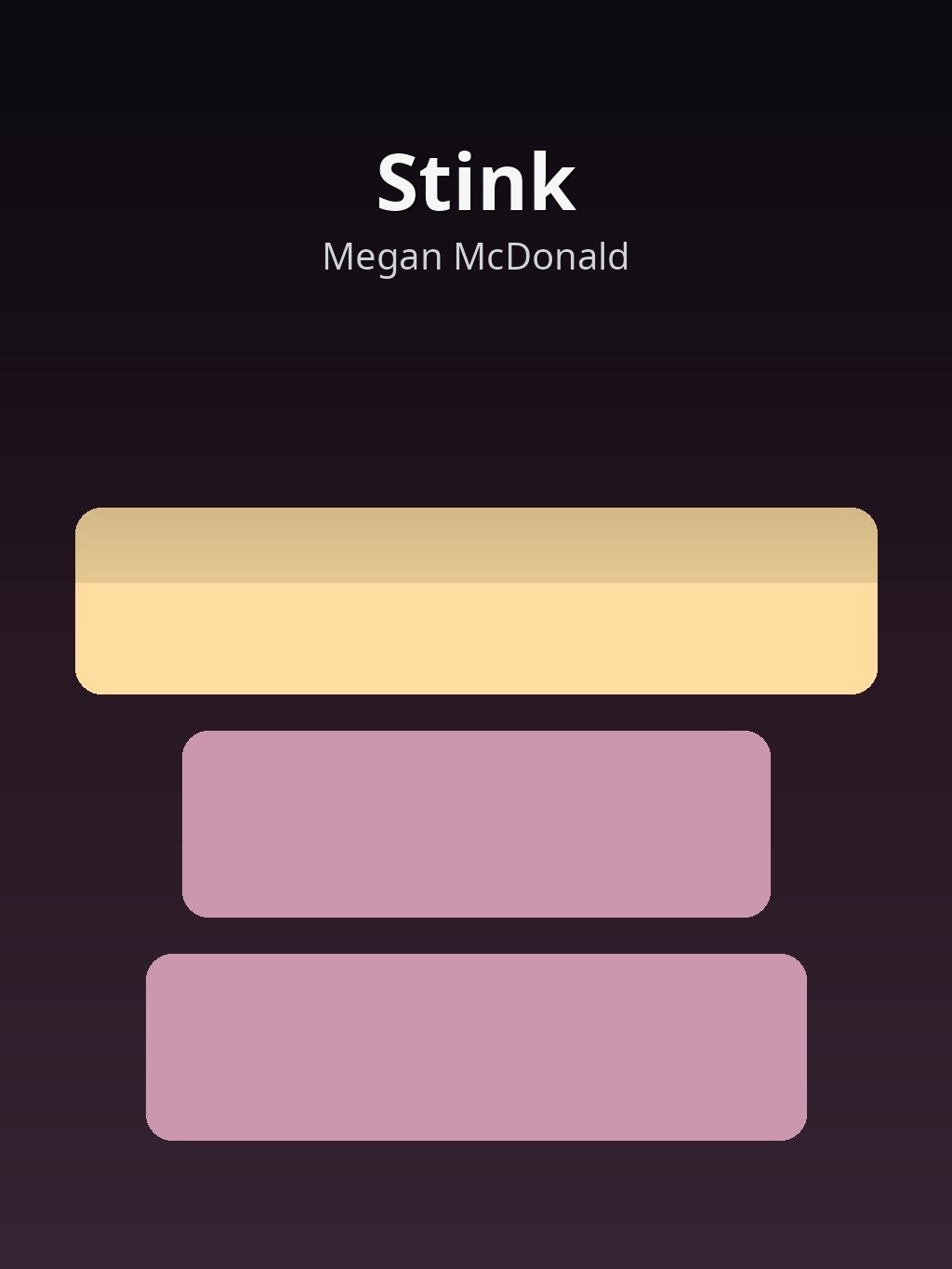 Stink by Megan McDonald book cover