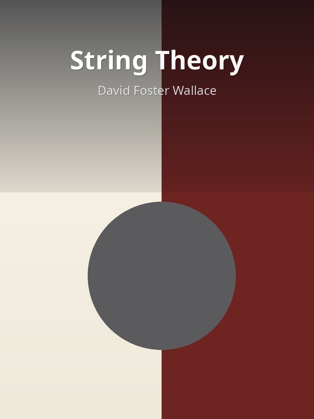 String Theory by David Foster Wallace book cover