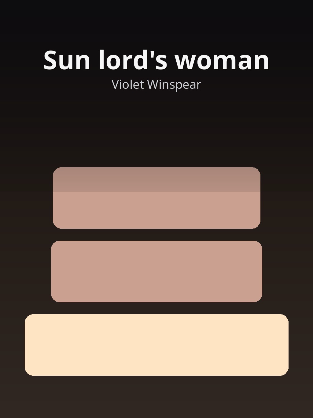 Sun lord's woman by Violet Winspear book cover