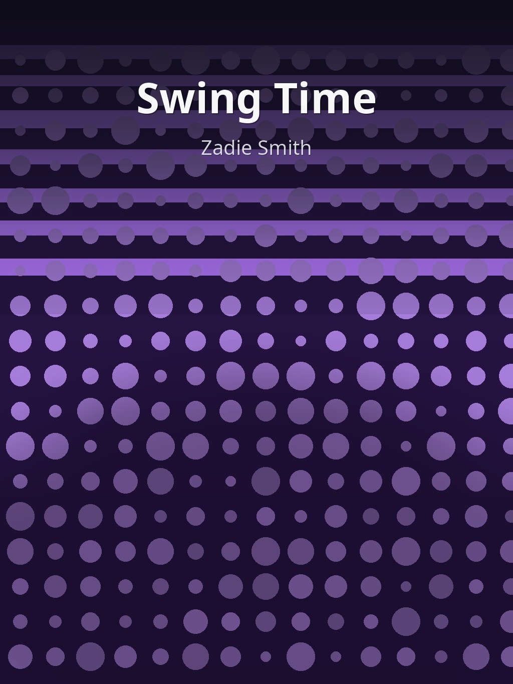 Swing Time by Zadie Smith book cover