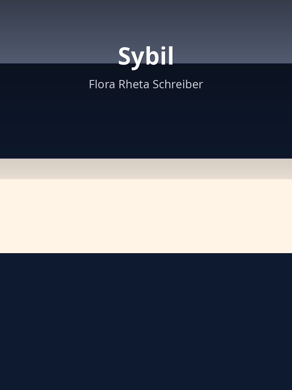 Sybil by Flora Rheta Schreiber book cover