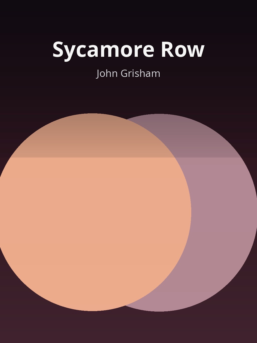 Sycamore Row by John Grisham book cover