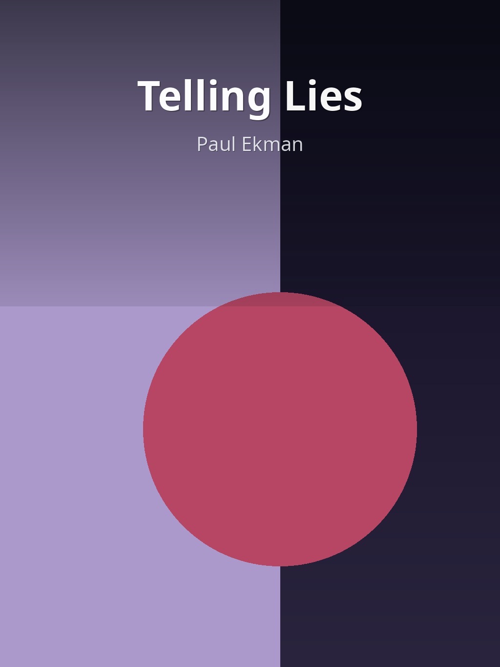 Telling Lies by Paul Ekman book cover