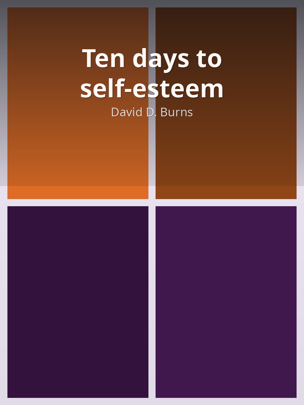Ten days to self-esteem by David D. Burns book cover