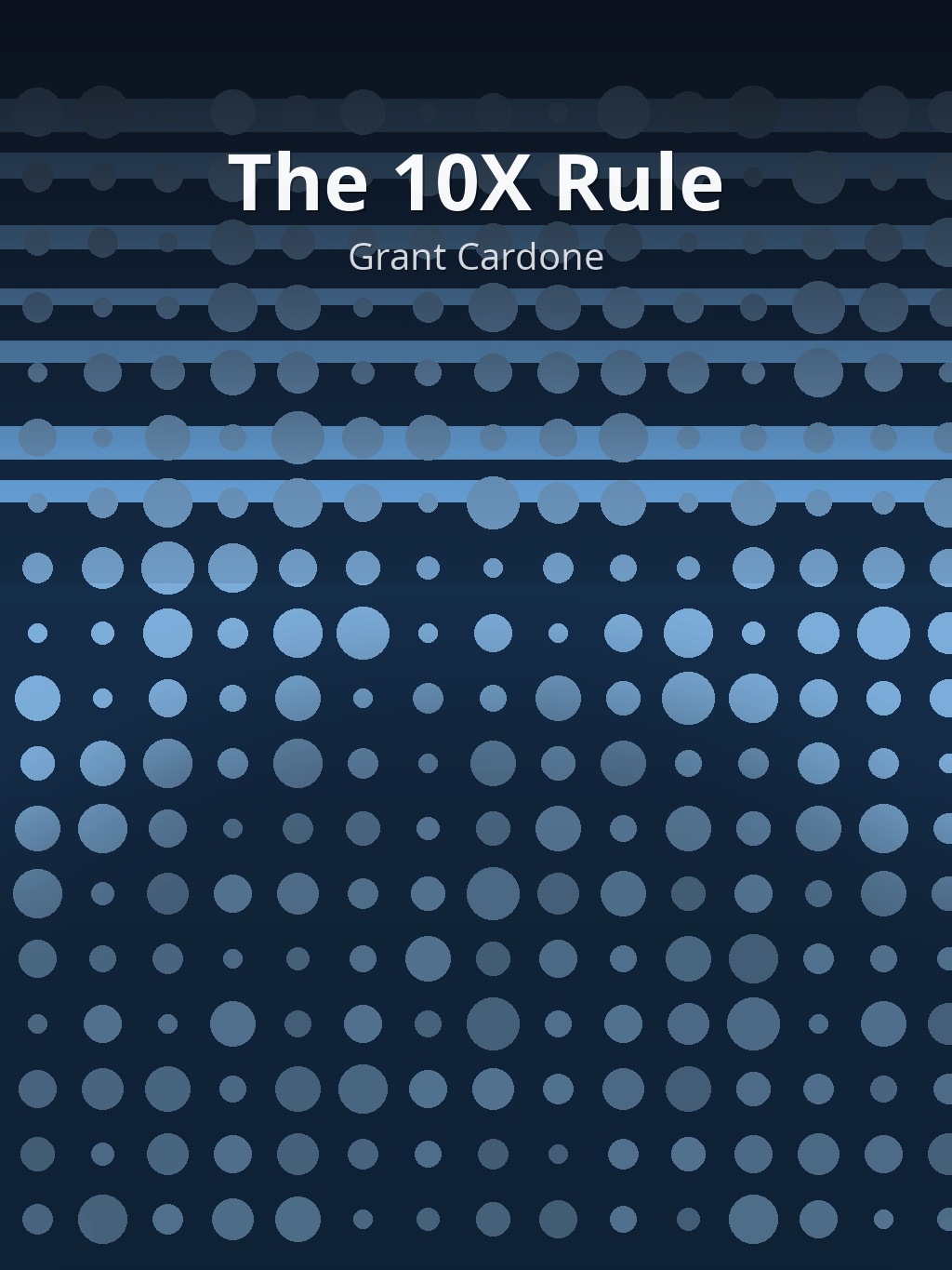 The 10X Rule by Grant Cardone book cover