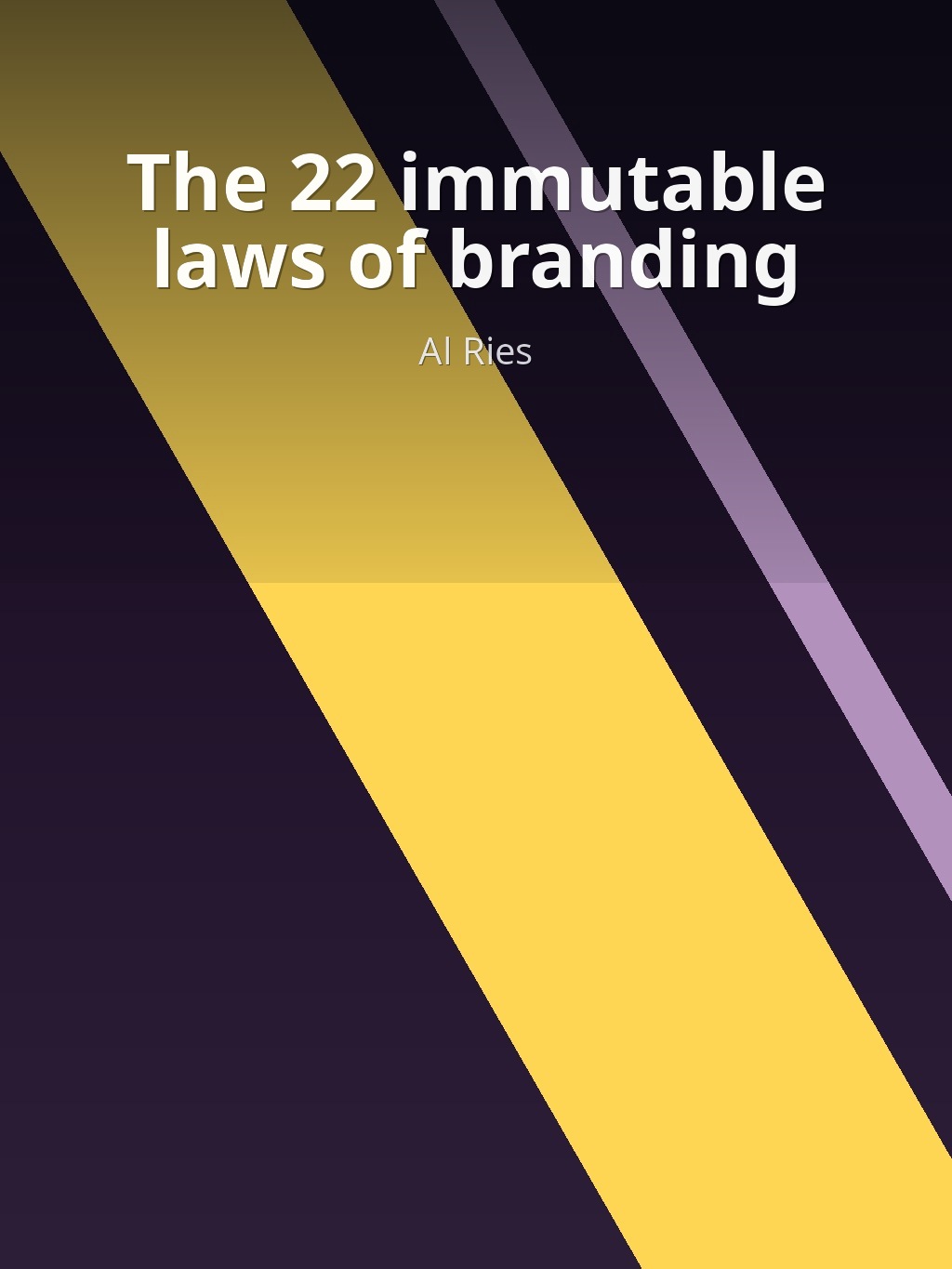 The 22 immutable laws of branding by Al Ries book cover
