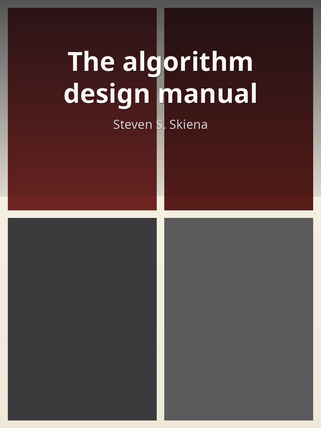 The algorithm design manual by Steven S. Skiena book cover