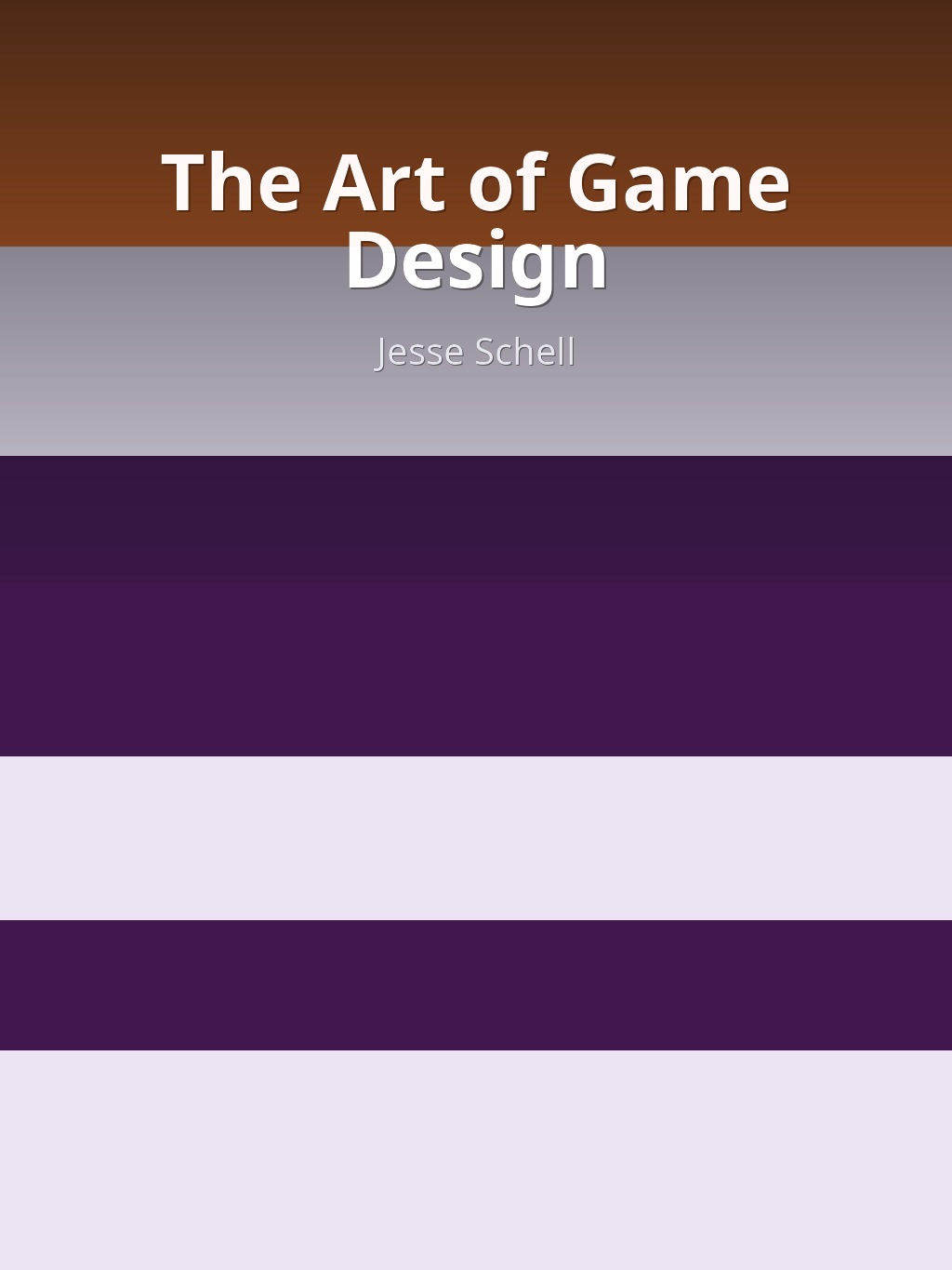 The Art of Game Design by Jesse Schell book cover