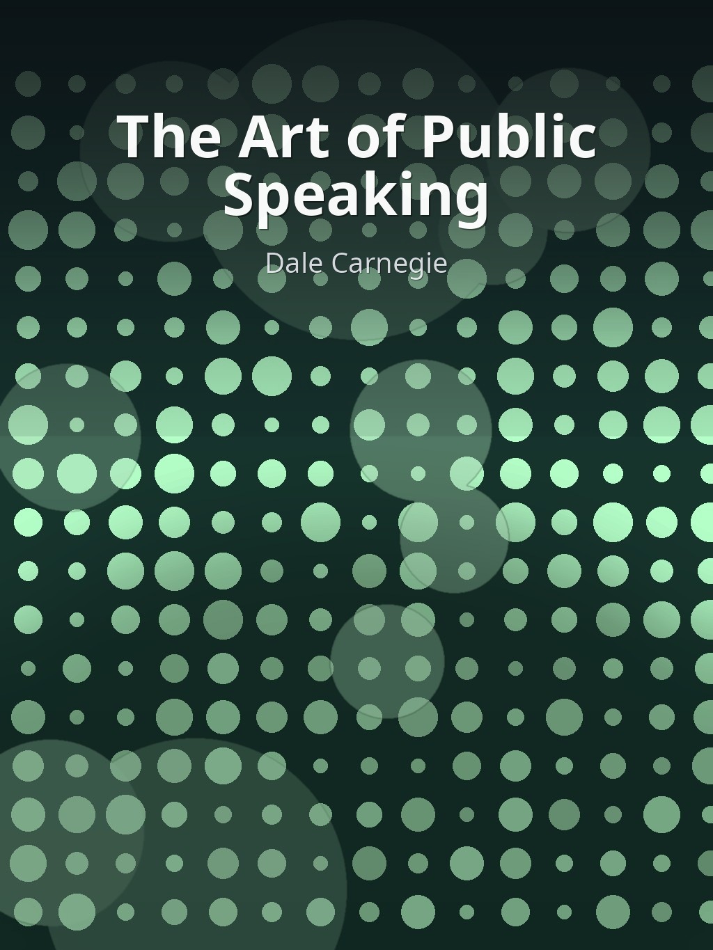 The Art of Public Speaking by Dale Carnegie book cover