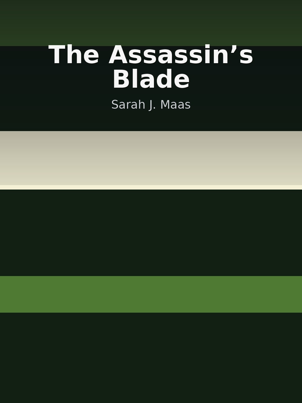 The Assassin’s Blade by Sarah J. Maas book cover