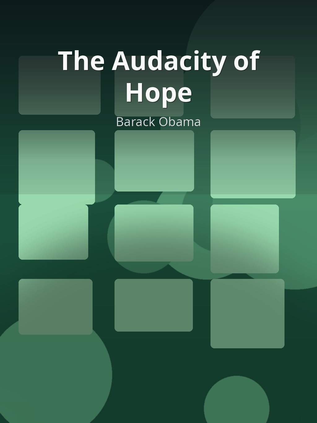 The Audacity of Hope by Barack Obama book cover