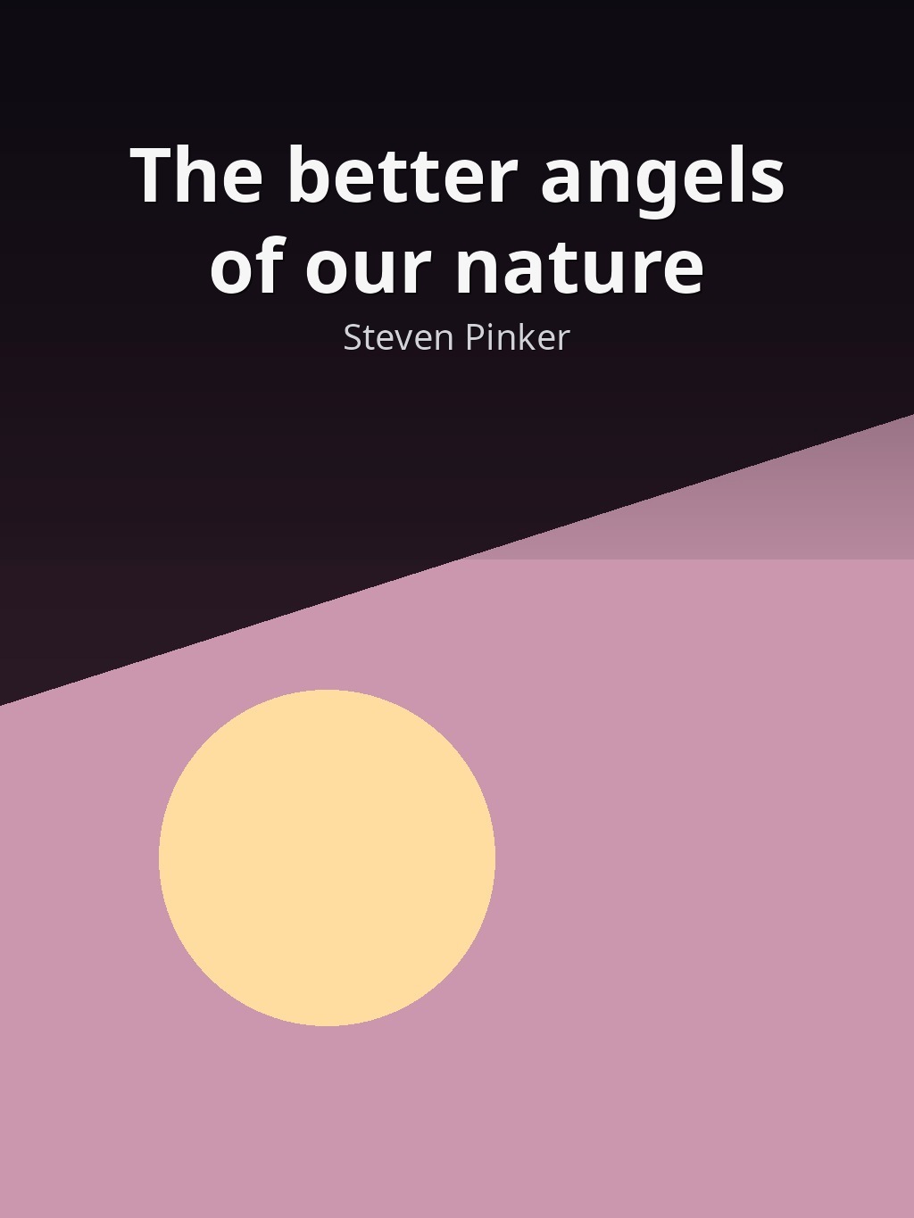 The better angels of our nature by Steven Pinker book cover