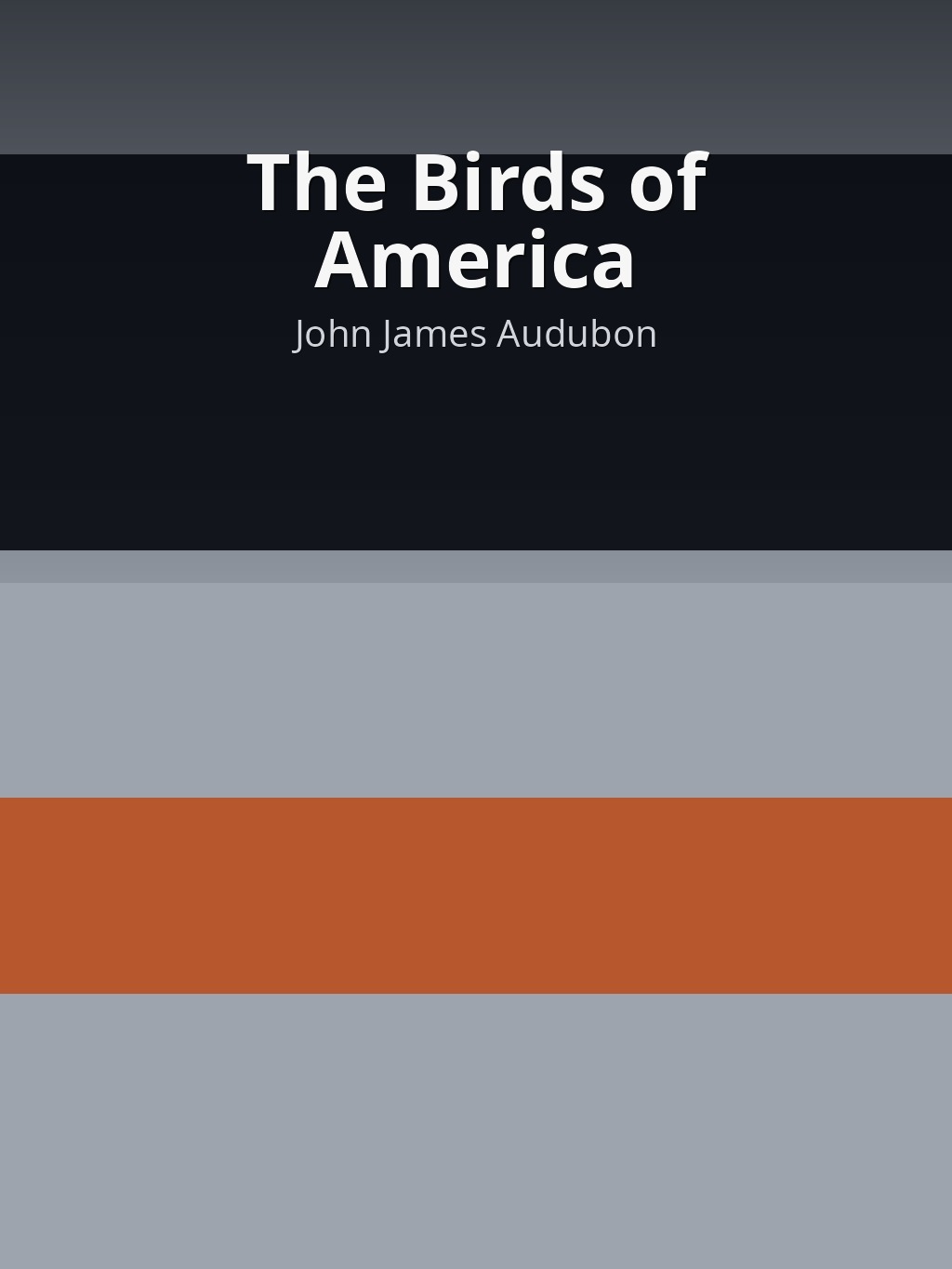 The Birds of America by John James Audubon book cover
