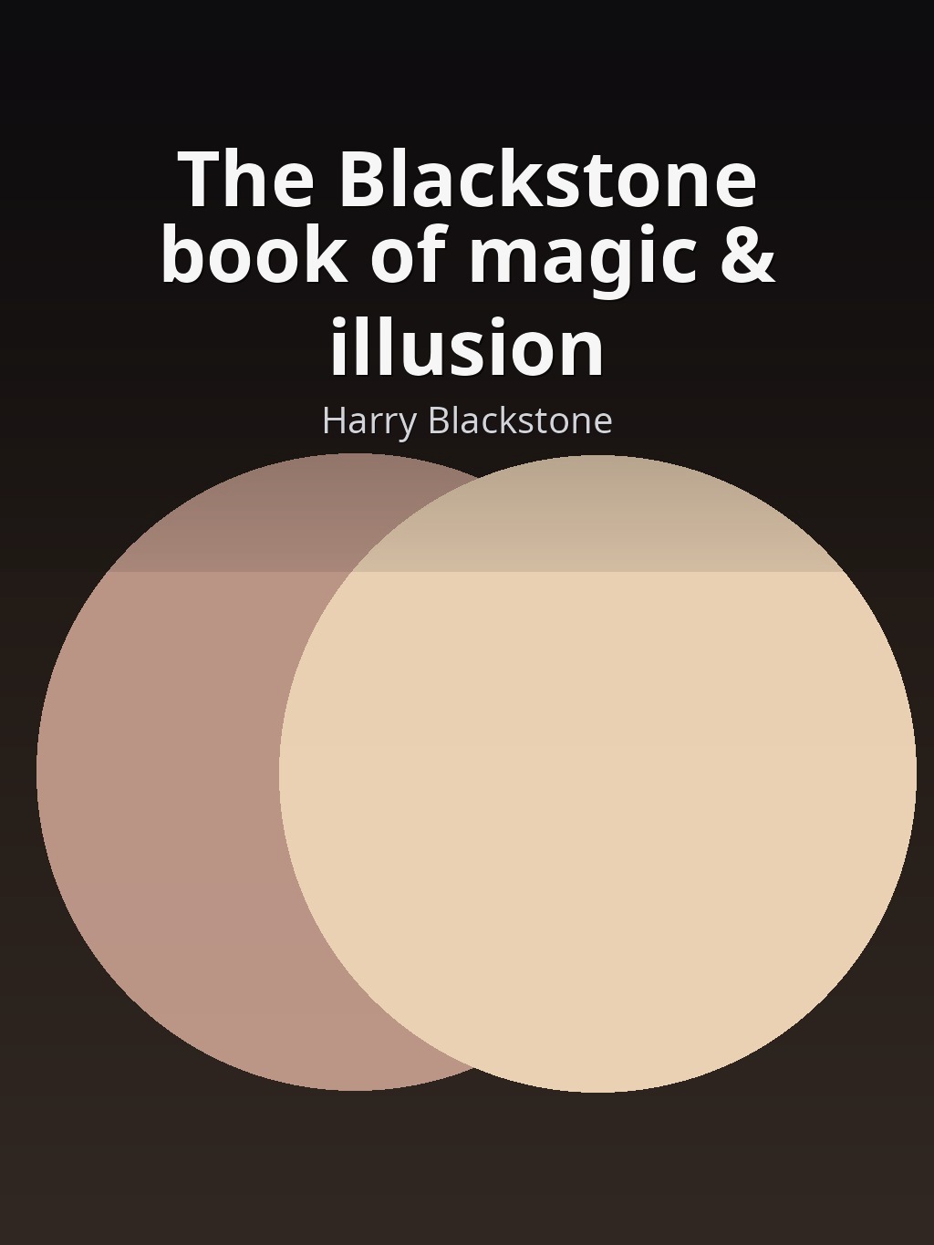 The Blackstone book of magic & illusion by Harry Blackstone book cover